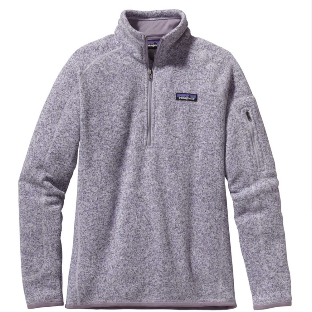 Patagonia Purple Gray Quarter-Zip Fleece Pullover
